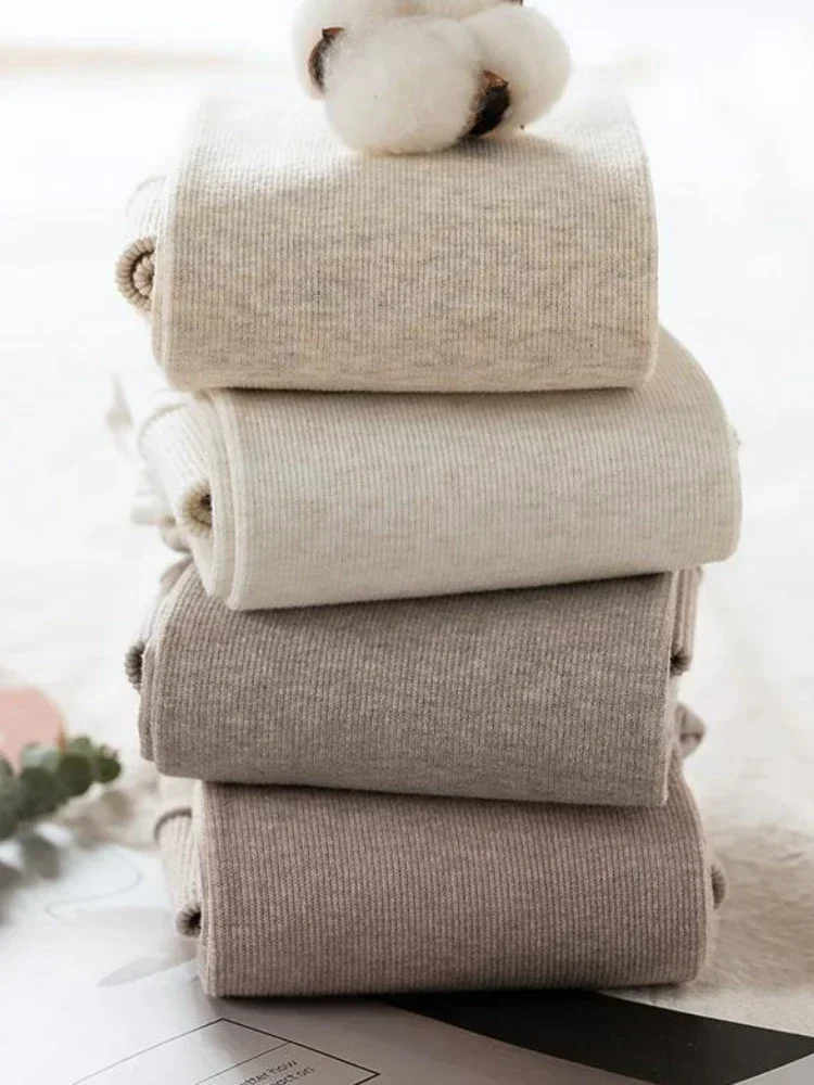 الشتاء الدافئة طماق النساء العمودي المشارب سراويل تقليدية سميكة أفخم القطن مرونة عالية الصلبة عالية الخصر سراويل شتوية #2