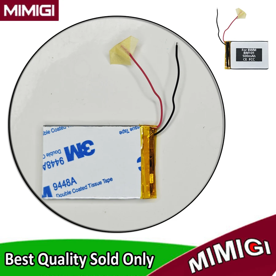 3.8V 500mAh 2 lines NTC BM101 Battery For BWM BM101 Intelligent LCD key for automobiles AKKU