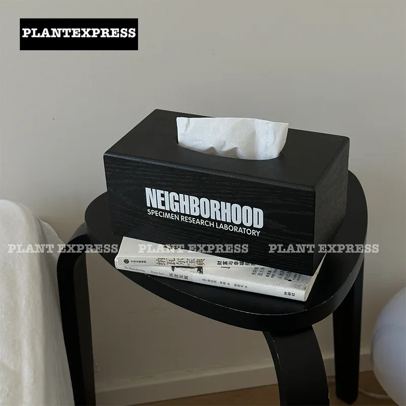 Trendy wooden creative retro paper box home living room coffee table tissue simple storage box