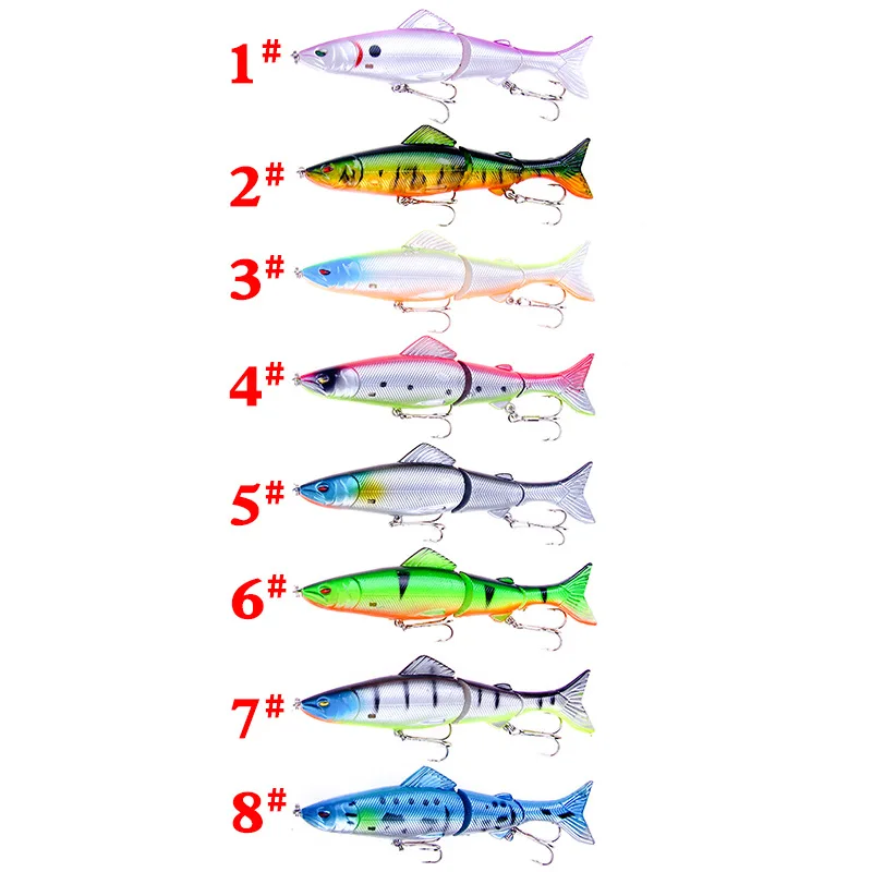 Sea.Yolo 18g/13cm Joint Bait Fishing Lure Three-Section Artificial Hard Bait 3d Eyes Plastic Simulated Fake Bait Sea Fishing