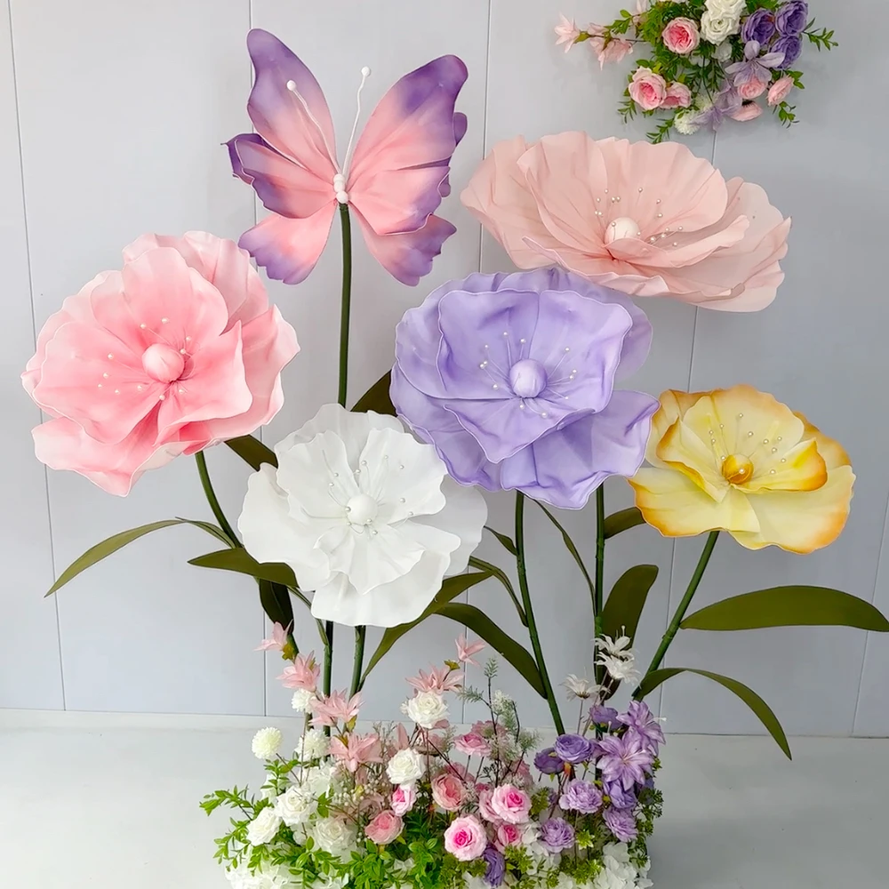 170cm Giant Artificial Flowers Wedding Decor Props Party Supplies Stage Layout Wedding Road Guide Flowers Home Decor Mariage