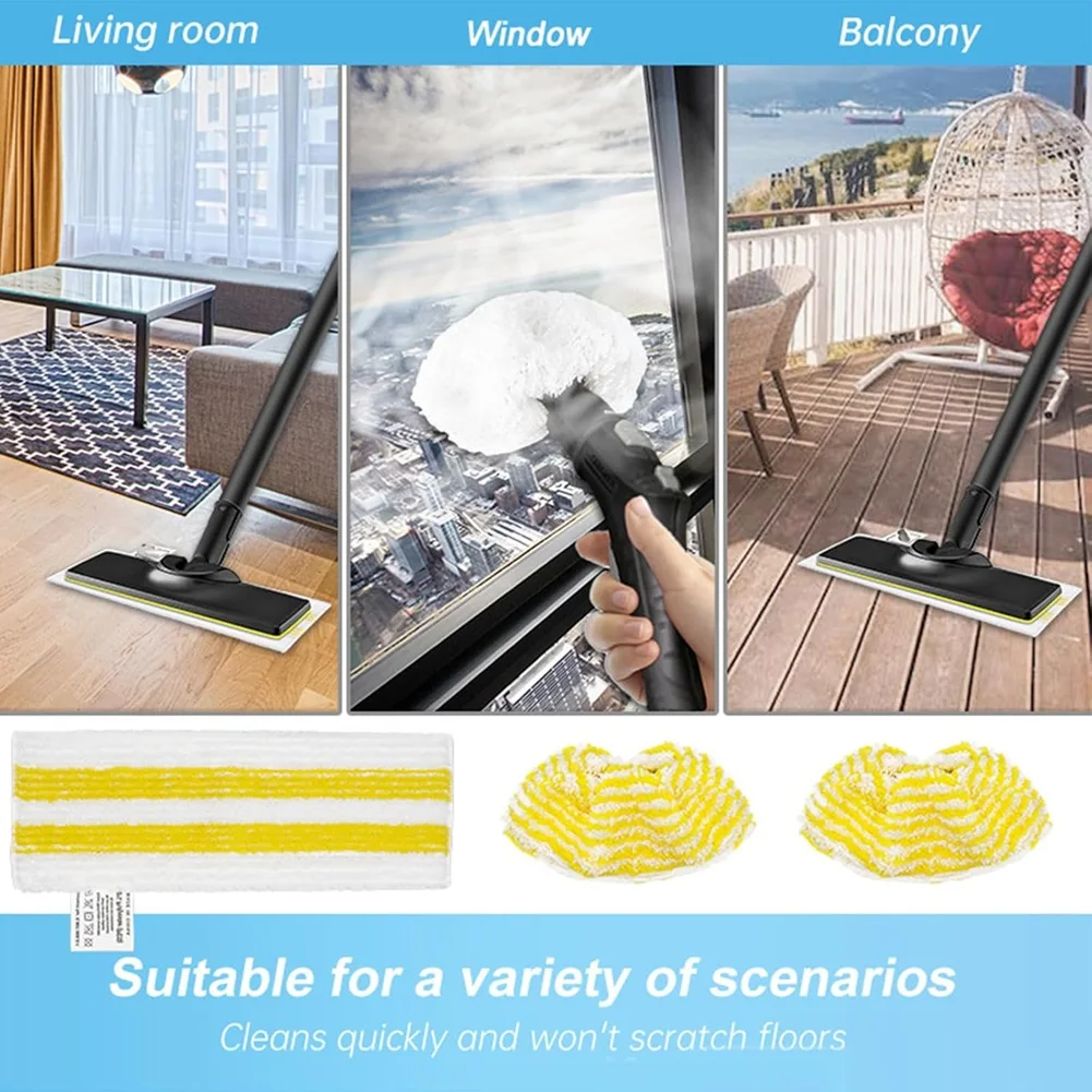 مجموعة وسادات ملابس تنظيف البخار من الألياف الدقيقة البديلة لملحقات منظف البخار Karcher Easyfix SC2 SC3 SC4 SC5 SC7