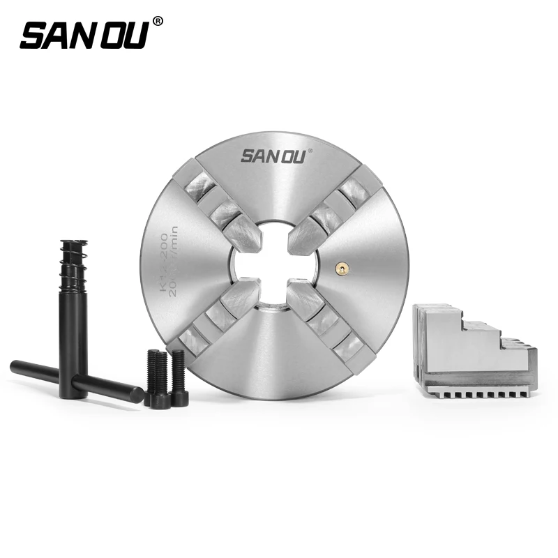 

SANOU K12 Manual Four Jaw Chuck Self Centering Lathe Machine Tool CNC Workholding Clamp 4 Jaw Precision Turning Chuck