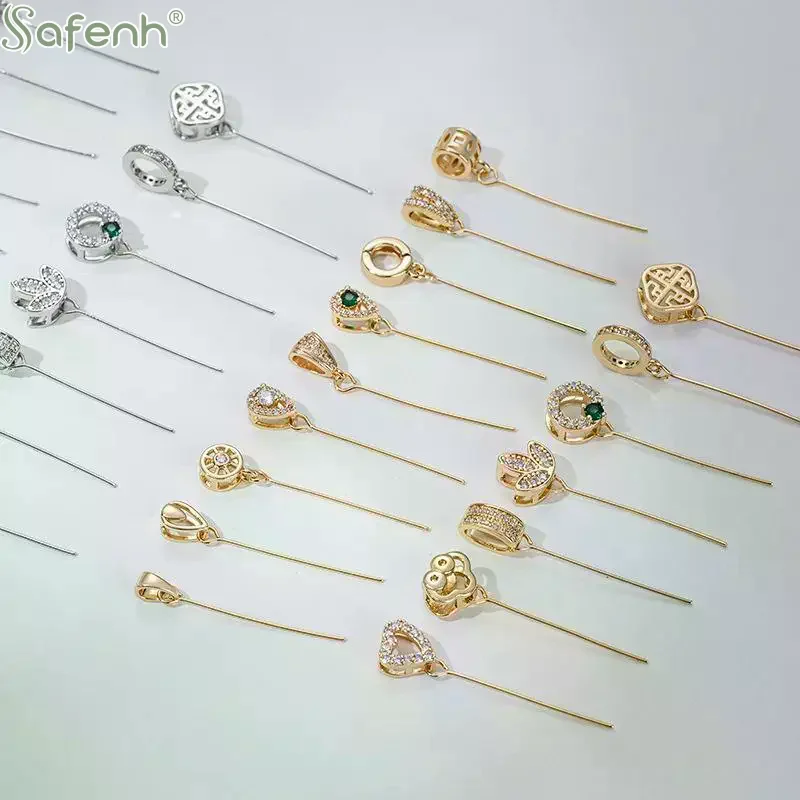 

14K Gold Fine Needle Pendant Buckle Hard Hole Long Needle for Cow Nostril Jewelry Making Custom Fit Solution