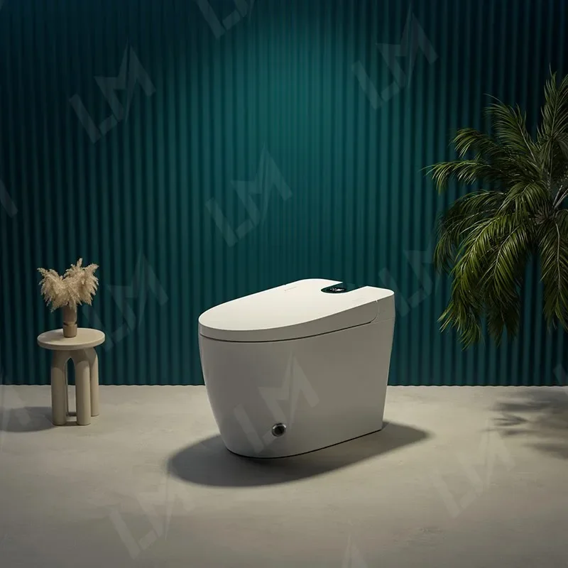 Best-Selling Sanitary Ware Automatic Smart Wall-Mounted Toilet Modern Design Elongated White Ceramic S Trap Bathroom Toilet