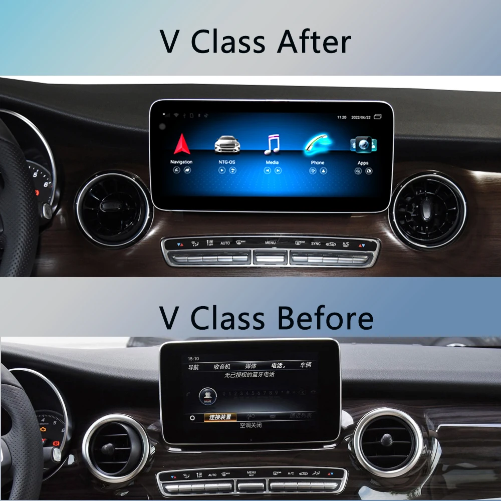 For Mercedes Benz V-Klasse W447 V260 V250 V220 Marco Polo Android 12 Qualcomm CarPlay GPS Navigation Car Radio Multimedia Player