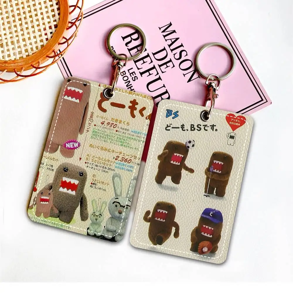 

Cute D-Domo-KunS Access & Meal Card Holder Keychain Credit ID Bank Card Protective Case Keychain Pendant Fashion