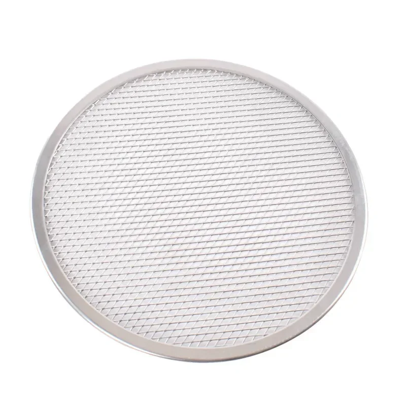 شاشة بيتزا ألمنيوم غير ملحومة ، مقلاة شواء شواء مستديرة ، درجة تجارية ، 6 بوصة ، 7 بوصة ، 8 بوصة ، 9 بوصة ، 10 بوصة ، 11 بوصة #3