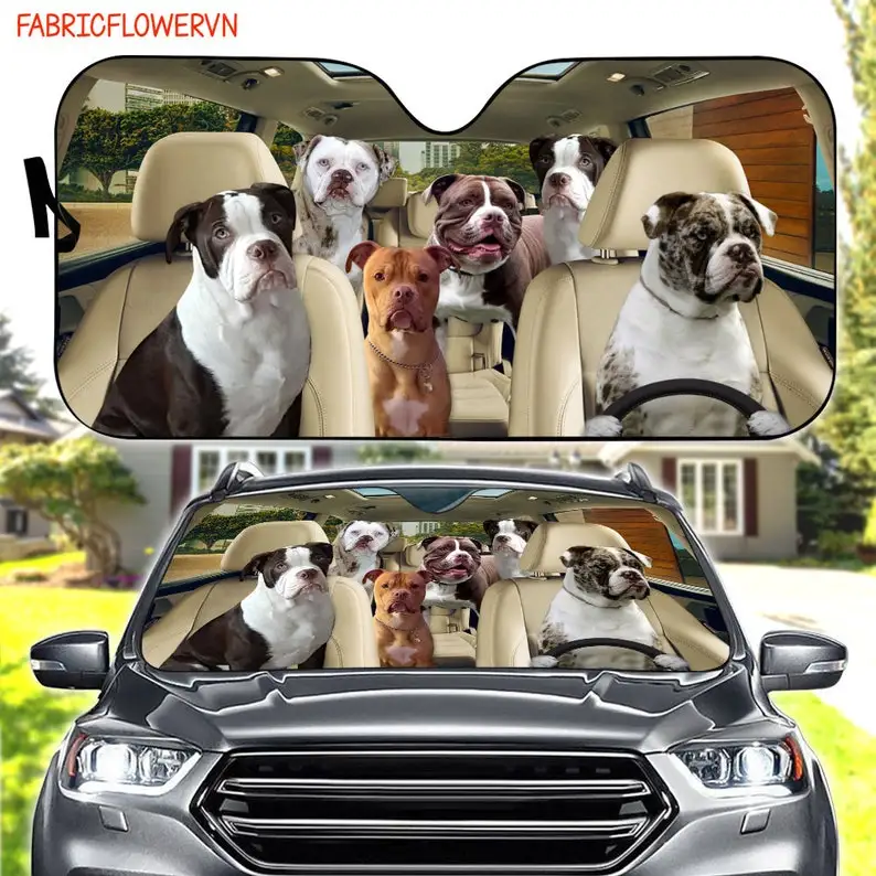 

Alapaha Blue Blood Bulldog Car Sunshade, Dog Car Decoration, Dog Car Windshield, Dog Lovers, Dog Car Sunshade, Gift For Mom, Gif