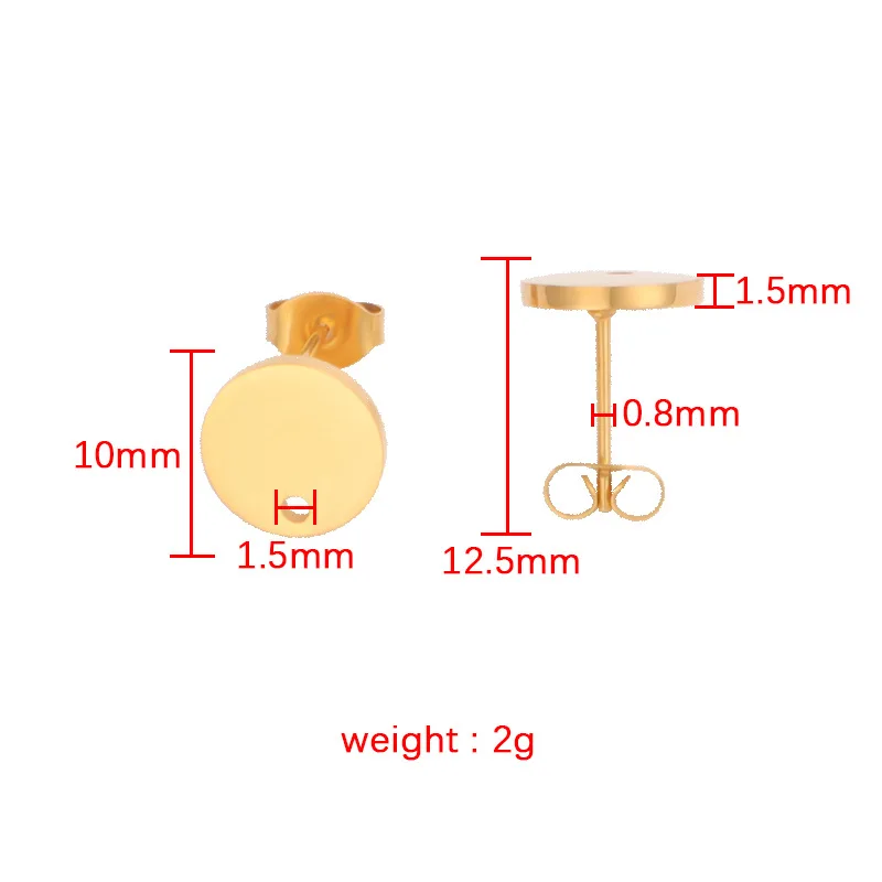 5Pairs/Lot Fashion Round Stud Earrings Mirror Polish Earrings Stainless Steel Earrings For Women Girls Gift Jewelry image 6