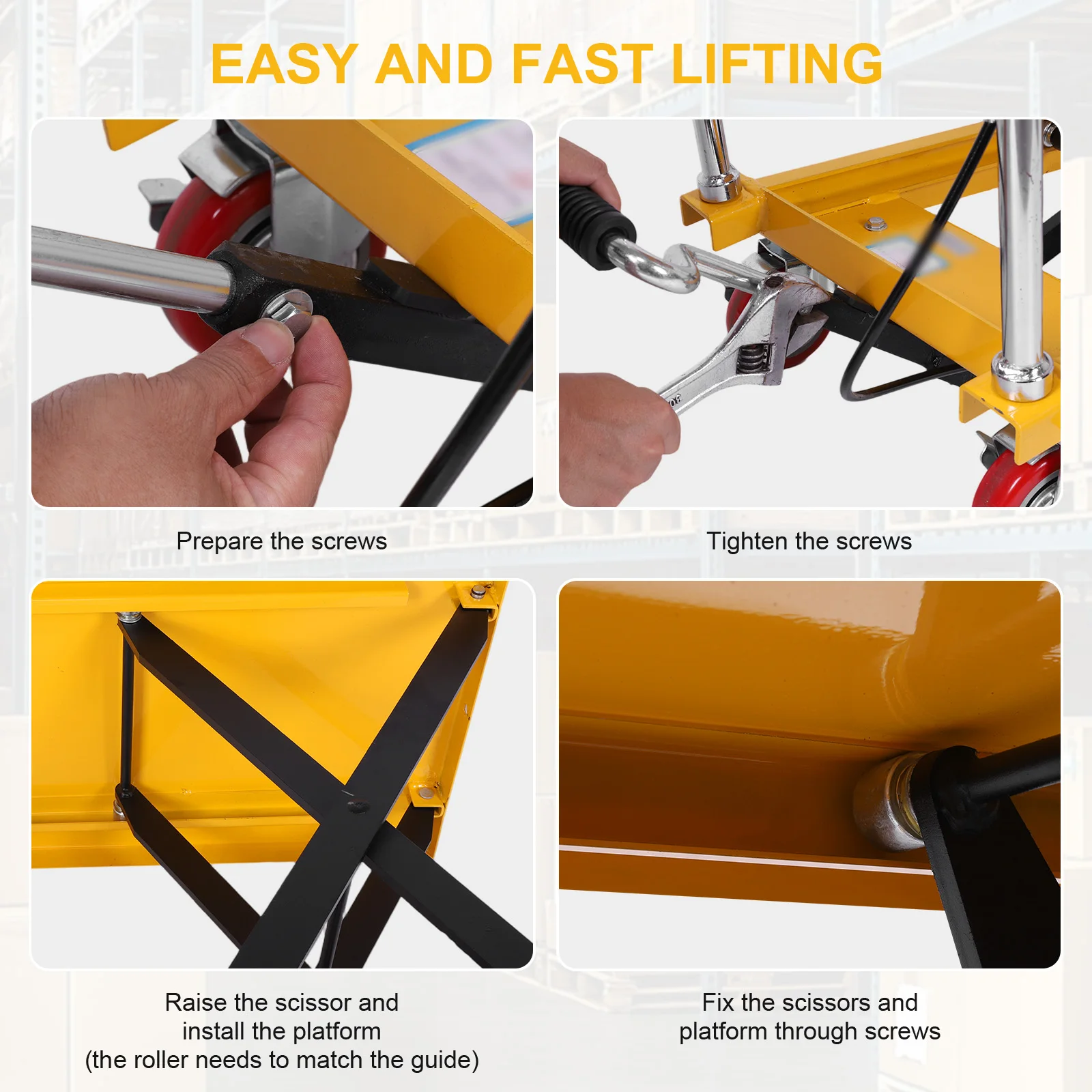 Hubtischwagen mit Hubtisch, hydraulischer Hubwagen für die Materialhandhabung
