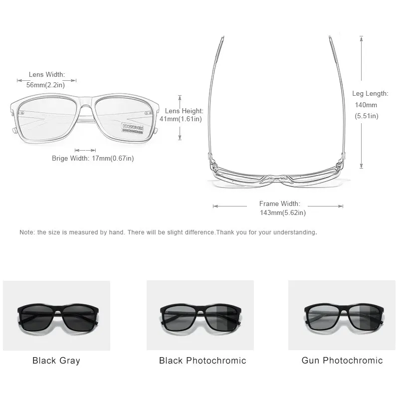 KINGSEVEN Aluminum Sunglasses Men Polarized Photochromic Sun Glasses Women\'s Glasses Accessories Outdoor Sports Eyewear UV400