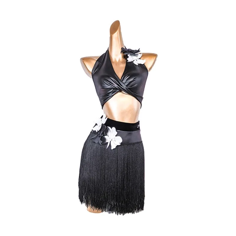 

National Banner Dance Flower Suit Latin Tassel Practice Suit 2026 New