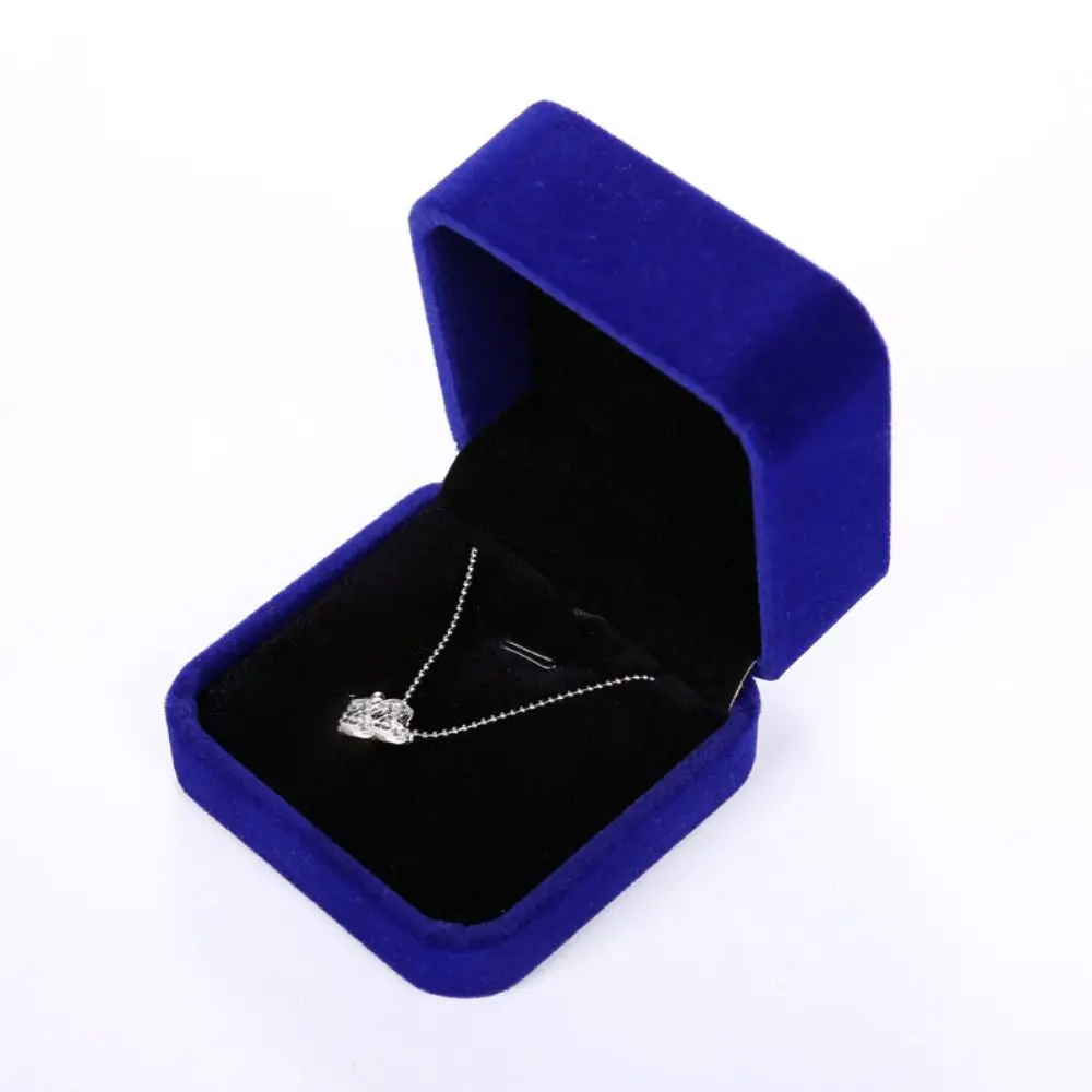 Storage Presentation Necklace Pendant Jewelry Box Velvet Case Earrings Plastic Display Box