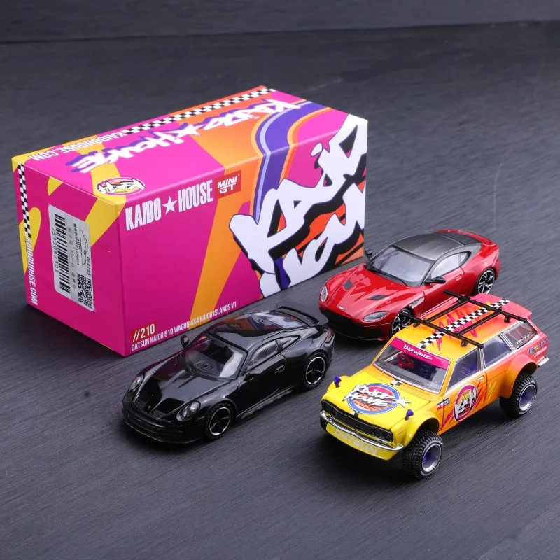 

Коллекционная модель автомобиля MINIGT 1/64 Aston Martin 210 из литого под давлением сплава, имитация керамической банки, игрушка для мальчика, подарок на день рождения