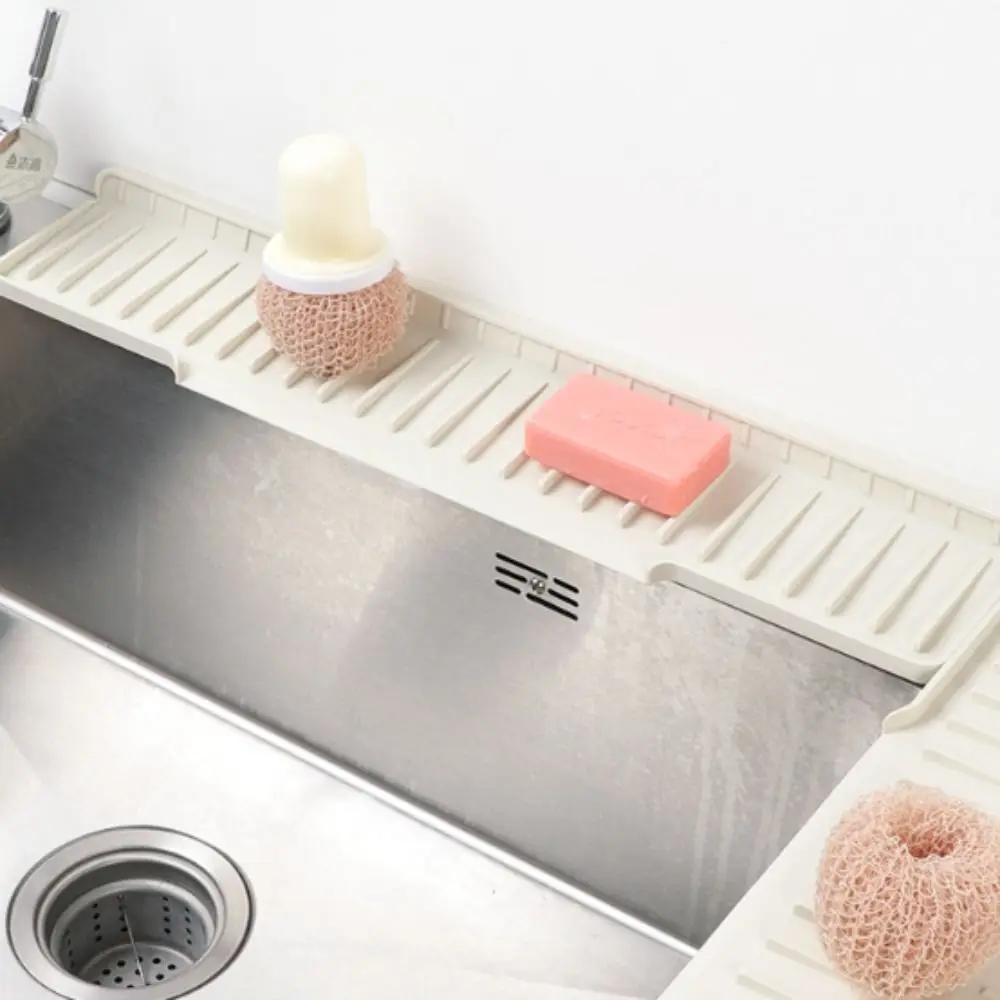 

Многоцелевая силиконовая сливная накладка для раковины, складная противоскользящая защита от брызг для кухонной раковины, утягивающая водоудерживающая накладка для умывальника