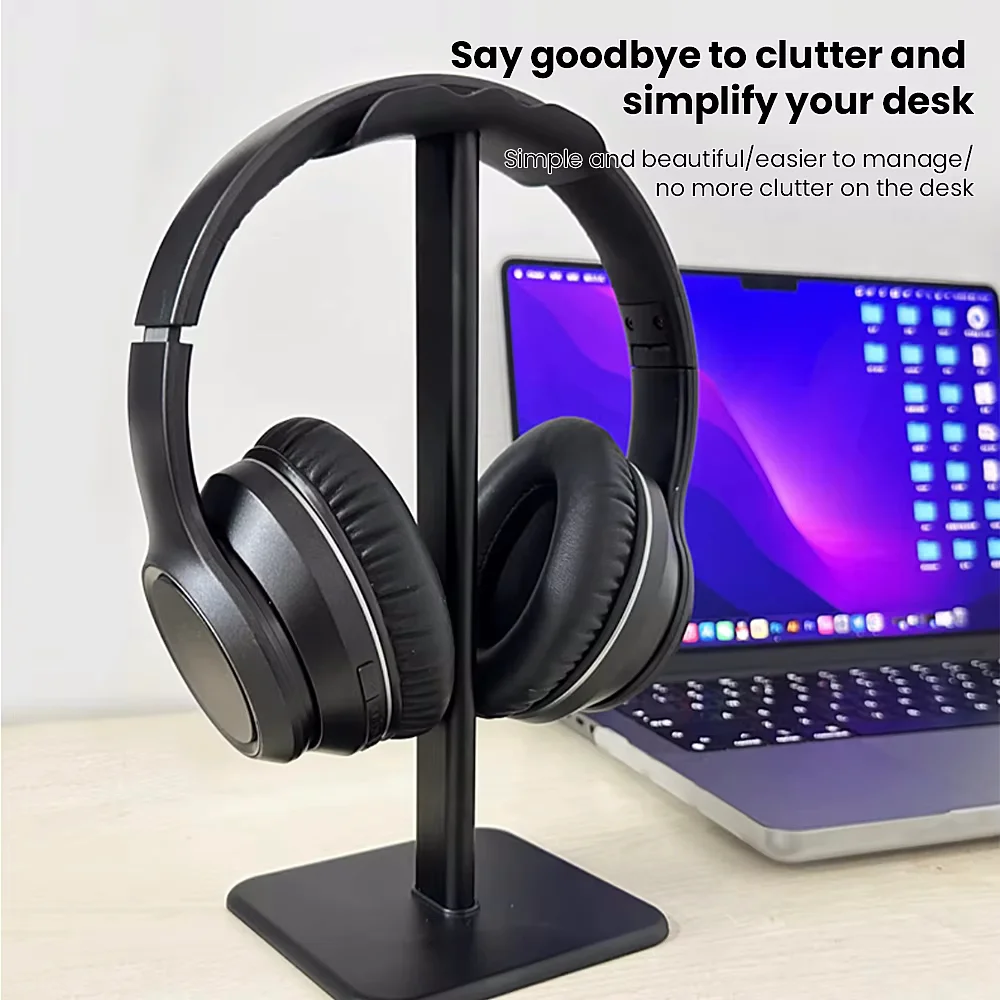 Aluminium Alloy Headphone Stand Holder Space Saving Gaming Headset Stand Rack Desktop Organizer Display Earphone Hanger Bracket