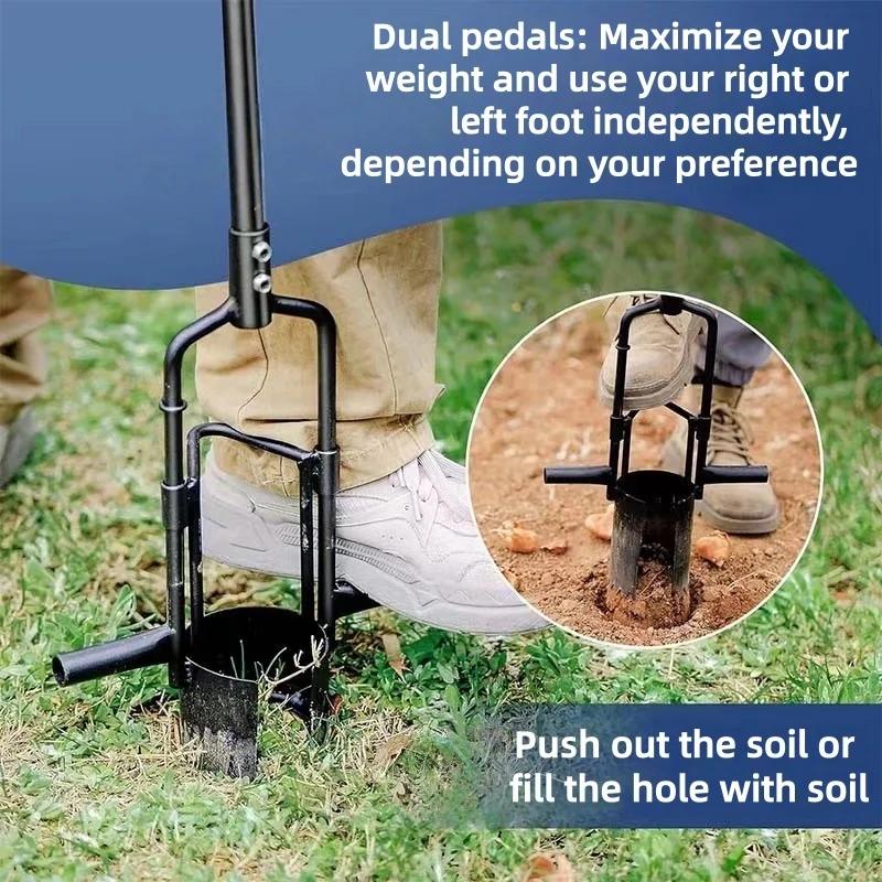 Vegetable and Corn Transplanting Tool Planting Seedling Planter with Supplement Seedlings and Soil Sampler Punch Functions