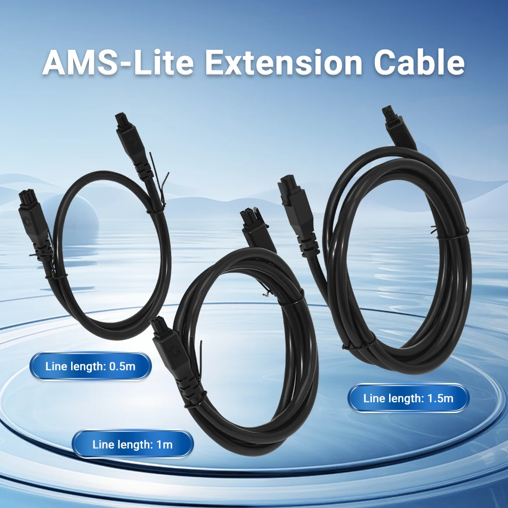 

4-PIN ams lite Power Extension OEM Extension Cable with Male to Male Connectors for Bamboo Lab A1/A1 mini 3D Printer Replacement