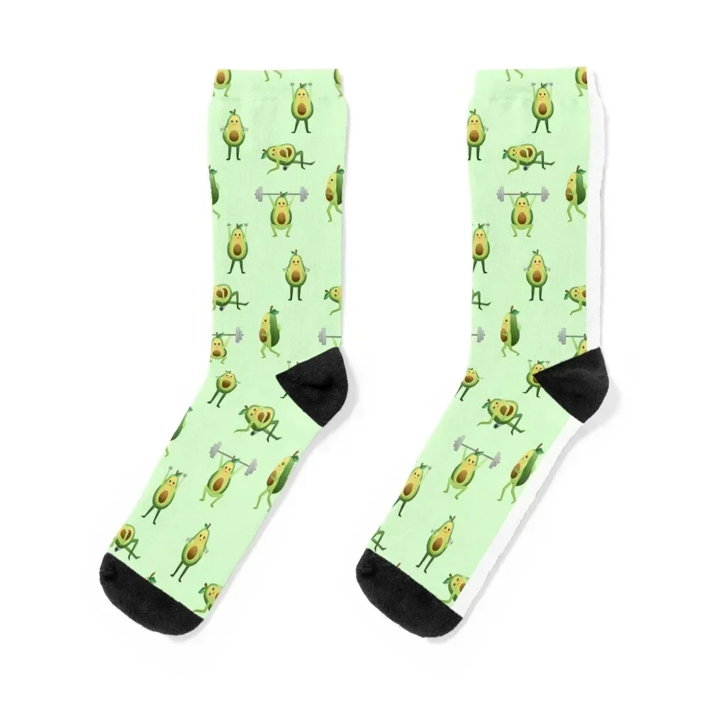 Workout Avocados Socks New year's cotton loose cartoon Socks Men's Women's
