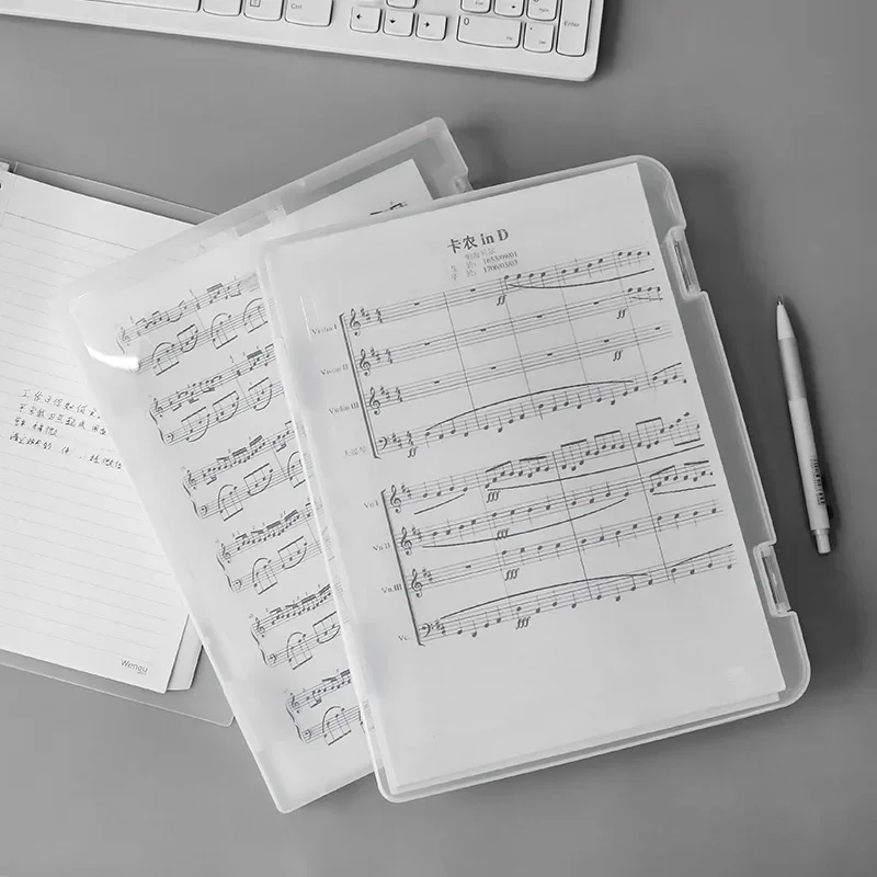 Simplicity A4 Paper Storage Box Document Organizer Transparent Storage Box Dustproof Clear Information File Box Office Supply