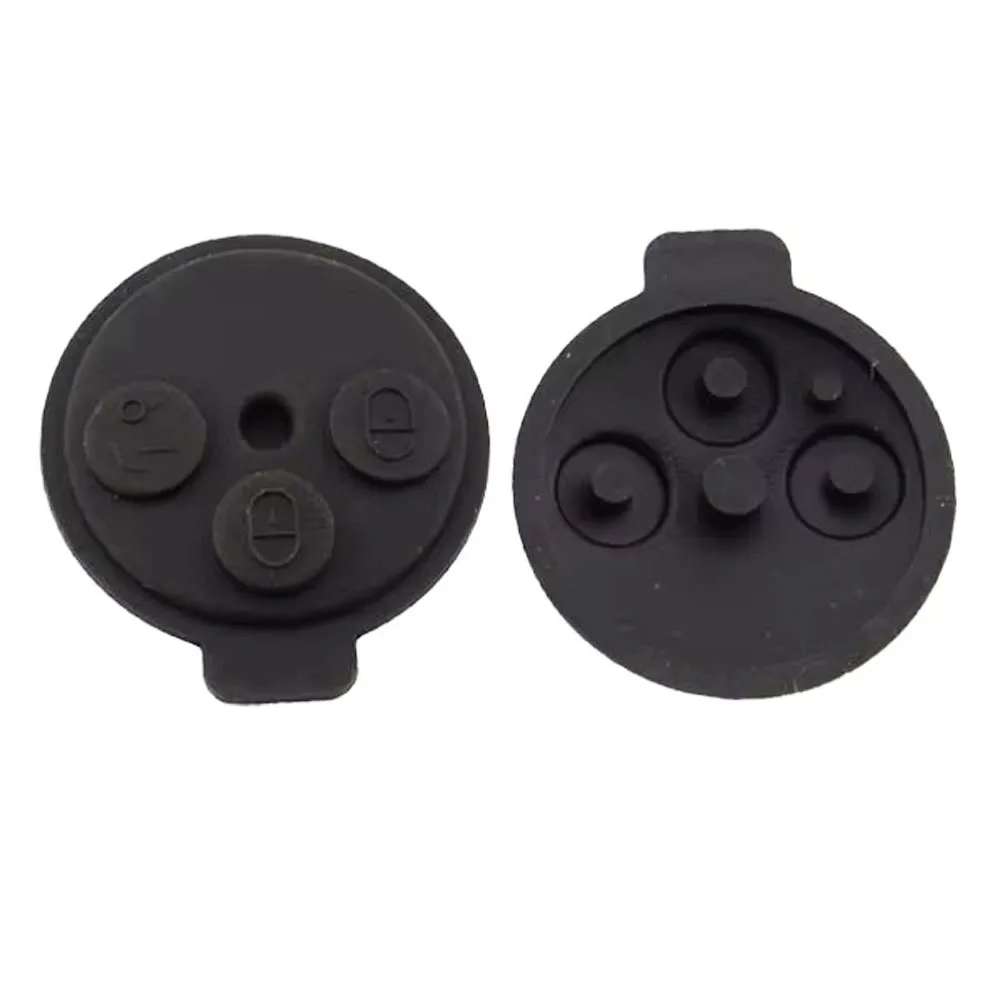 50pieces/lot black 3 buttons remote key silicon rubber button pads for Benz