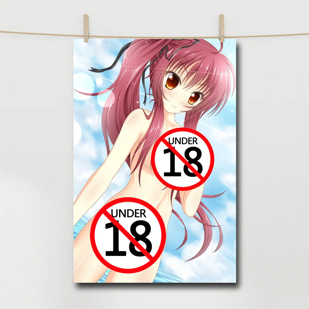 Nude Redhead Girl Anime Canvas Painting Cartoon Beauty Poster Home Decor Custom Wall Art Picture For Bedroom Decoration