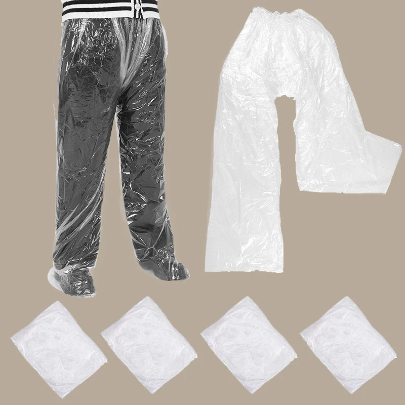 5/10pcs Disposable Raincoat Pants Adult Thickened Leg Wrap Waterproof Rain Trousers Outdoor Activities Fish Cycling Raincoat