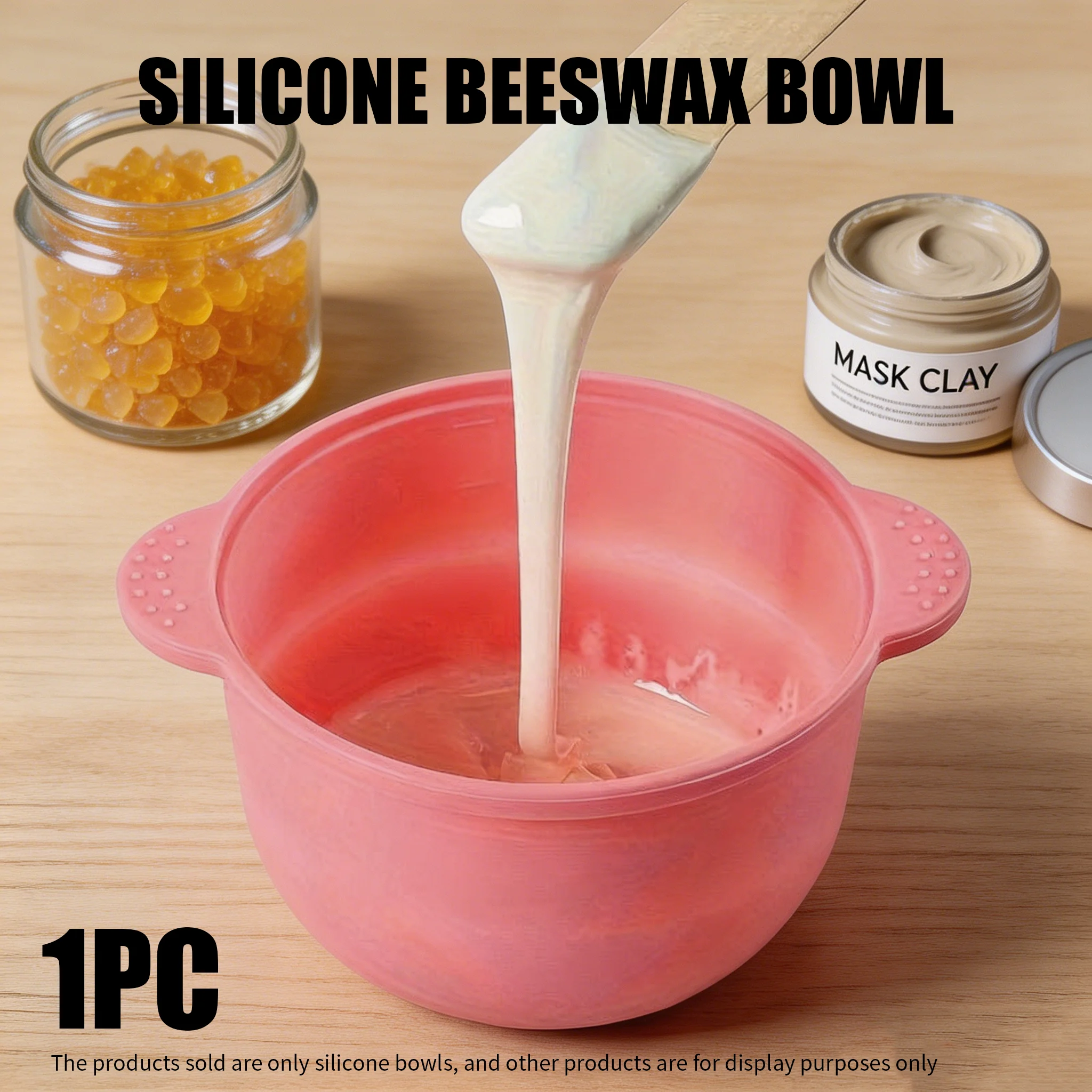 1Pc Foldable Silicone Wax Bowl, Mask Mud Bowl, Non-stick Container for Wax, Shaving & Beauty Supplies, Personal Cosmetic Tool