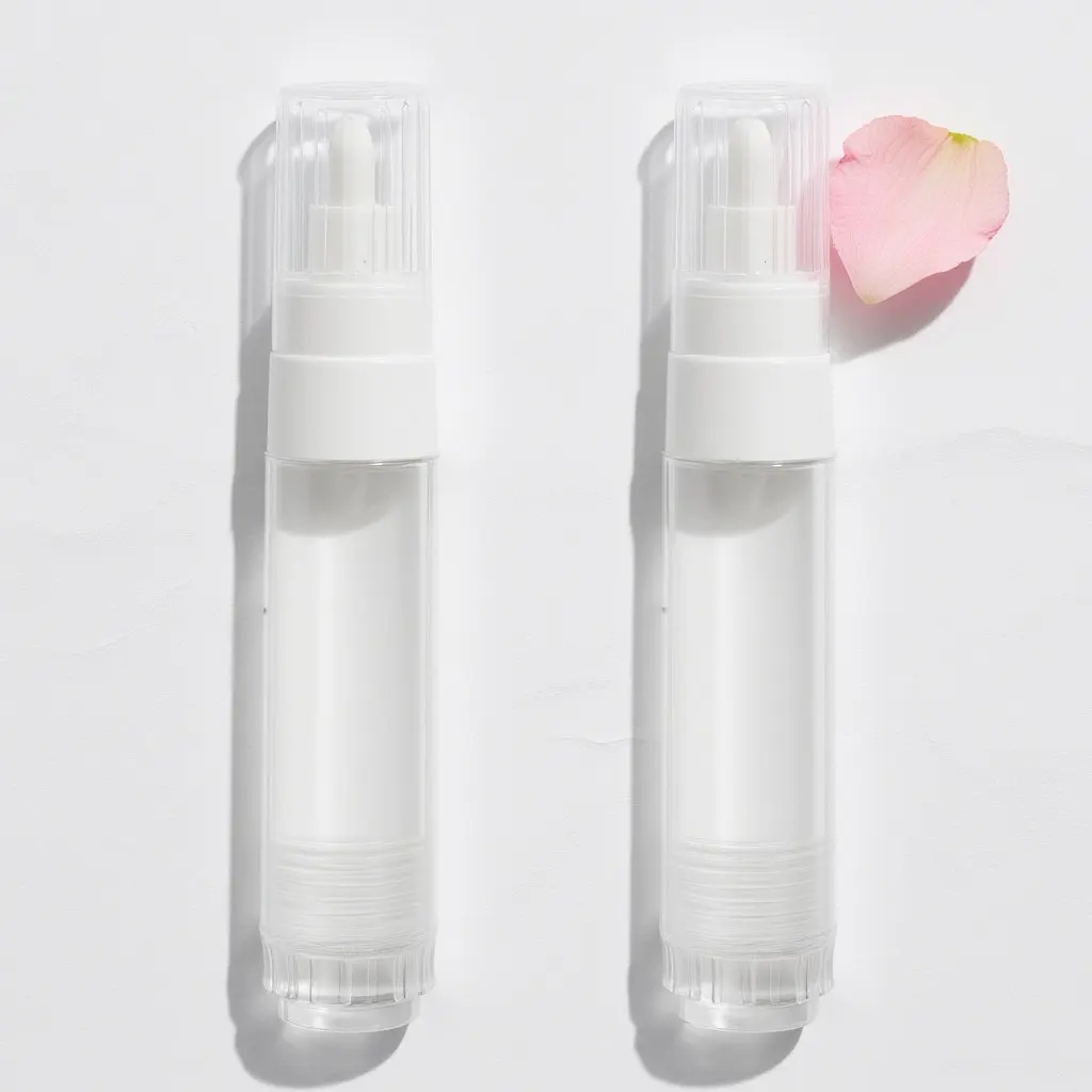 

2Pcs Empty Refillable Acrylic Paint Pens White Flat Tip Markers for Wood Metal Plastic Surface Touch Up Graffiti Drawing Outdoor