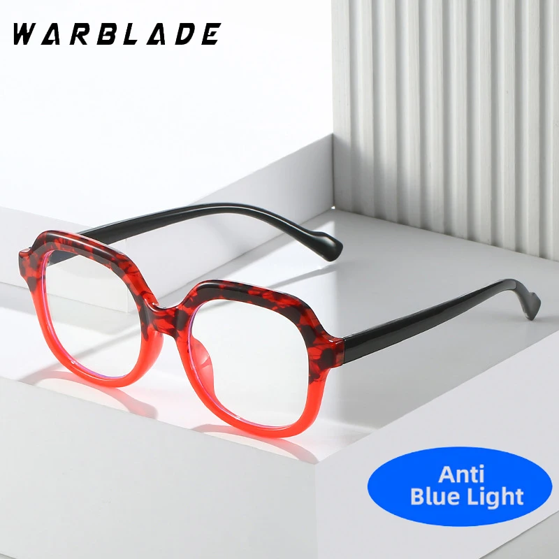 High Quality TR90 Anti Blue Light Blocking Square Glasses Frame Women Luxury Brand Design Retro Eyeglasses For Ladies Optical