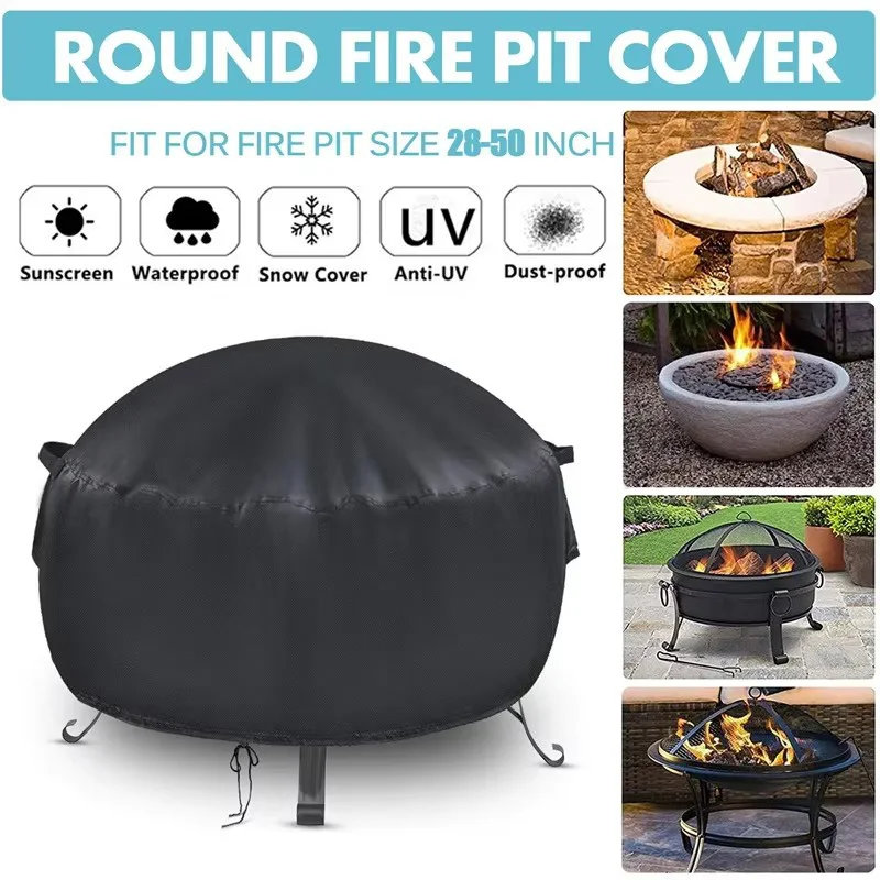Outdoor Camping Portable Oxford Barbecue Grill Waterproof Cover For Rainy Days Insulation Cover For Winter Protective Cover