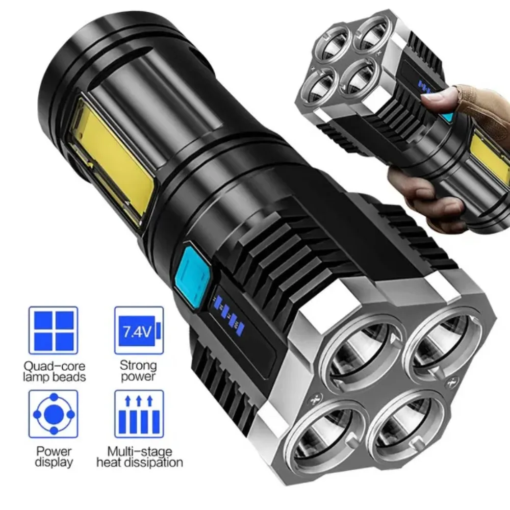 STONEGO Versatile LED High-Beam Flashlight USB Rechargeable Outdoor Portable Enhancing Outdoor Hiking and Exploration Experience