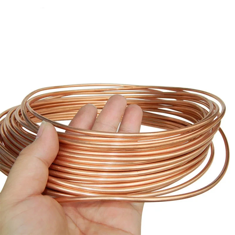 1-5 Meter 99.9% Soft Copper Tube Copper Coil OD 2/3/4/5/6/8/9/10/12mm Pure Coppers Wire Pipe Air Conditioner Cooling DIY Crafts