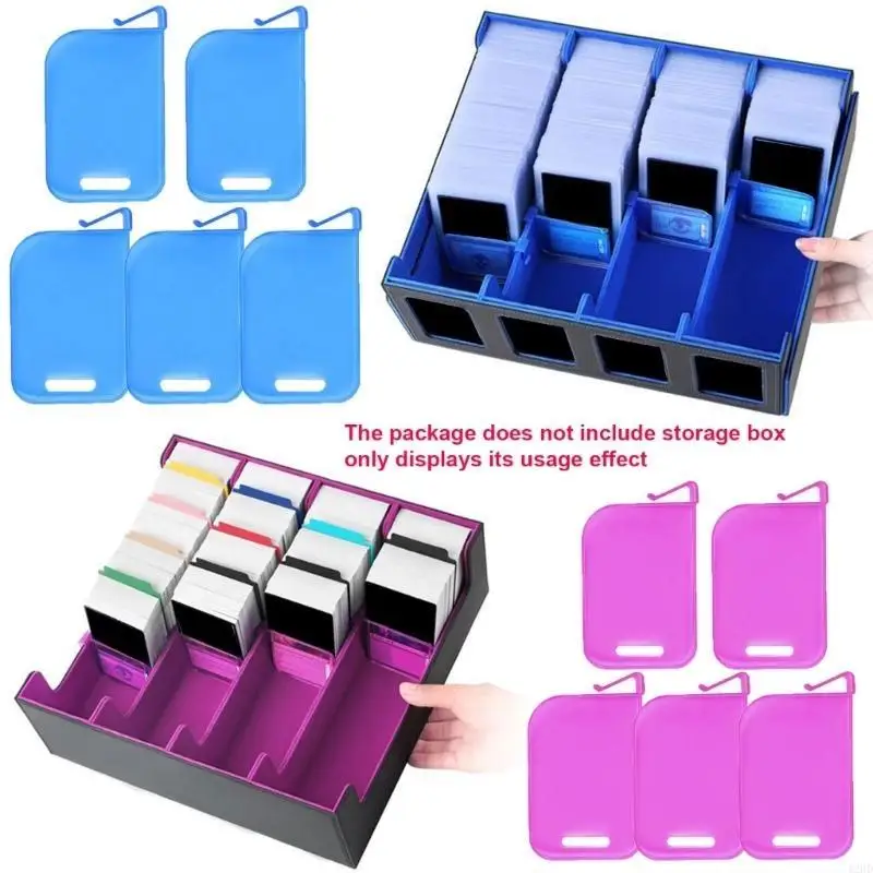 J2HD 10PCS PPプラスチックトレーディングカードゲームバッフルクリップゲームカード仕分け