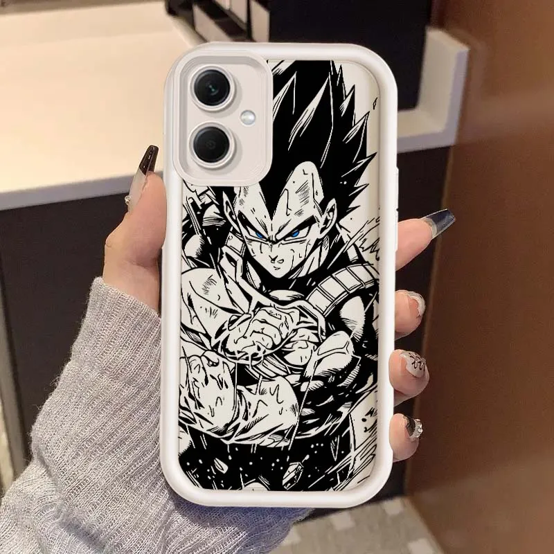 D-Dragon Ball Vegeta Art Cool funda para Redmi Note 14 13 12 11 13R 12R 12T 11T Pro Plus ojo escalera funda de teléfono