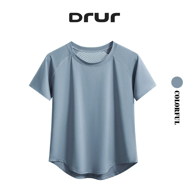 

DRUR Yoga Tops Women Quick Dry Breathable Workout T-Shirt Gym Running Yoga Shirt