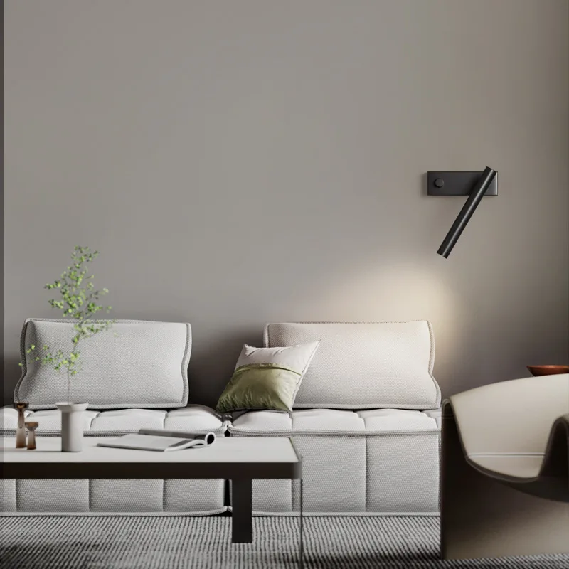 Lampade da parete in rame con interruttore, applique da lettura girevole per soggiorno camera da letto, luce naturale 4000K, corridoio oro/nero/ottone