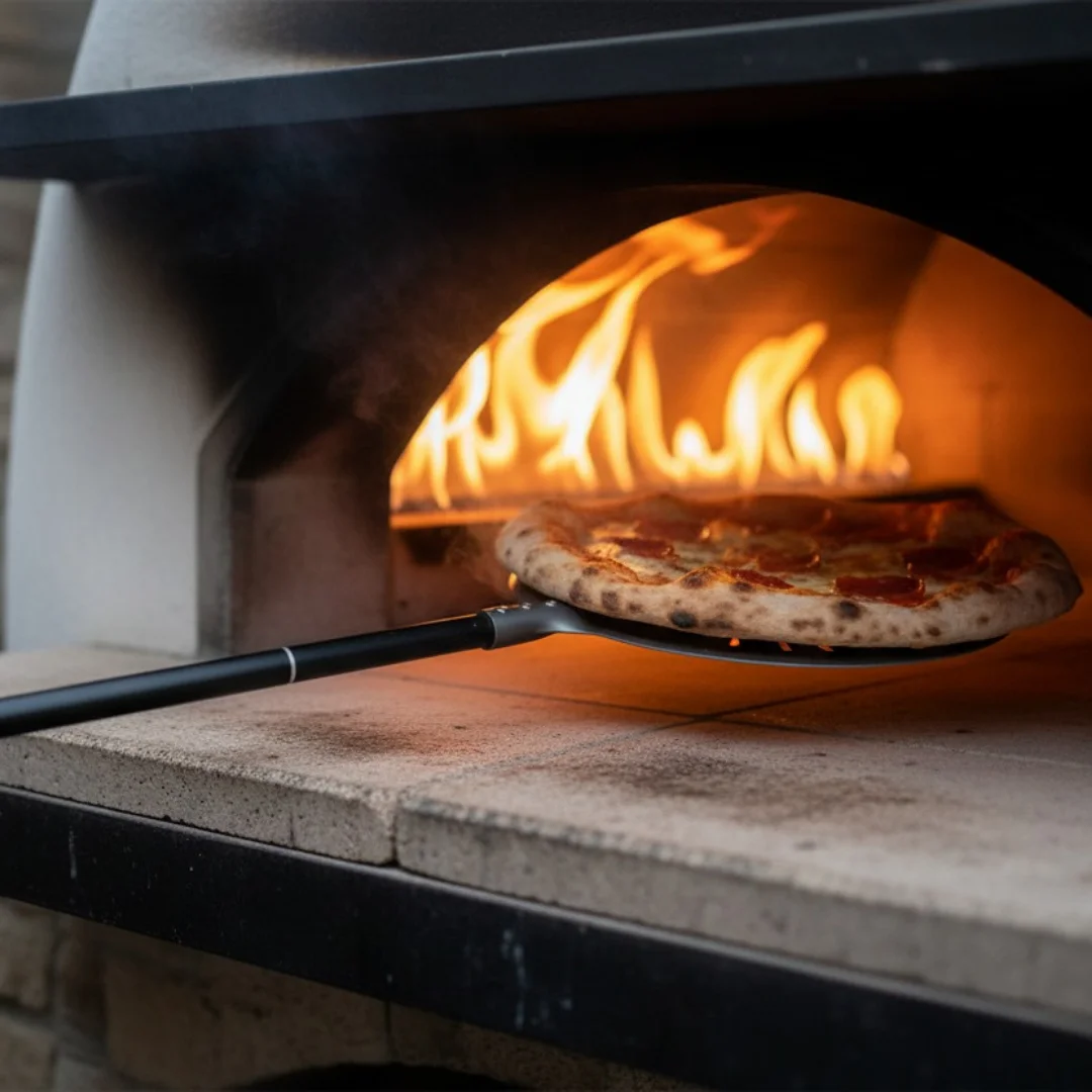 

9 Inch Adjustable Pizza Peel Turning Hard Anodized Paddle Round Pizza Baking Tools Long Handle Aluminum Pizza Shovel Nonstick