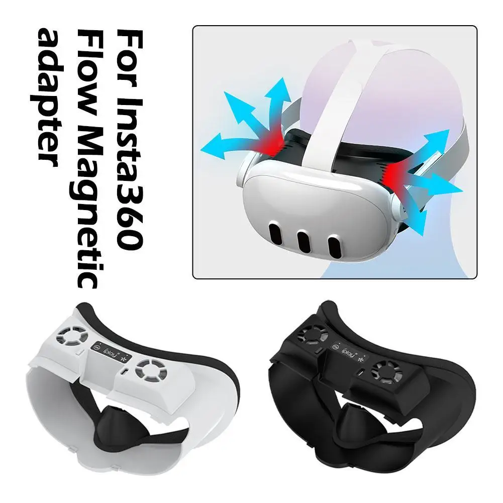 For Meta Quest 3 Air Circulation Face Cover With Cooling Fan And RGB Light VR Headset Replacement Mask For Quest3 Accessories