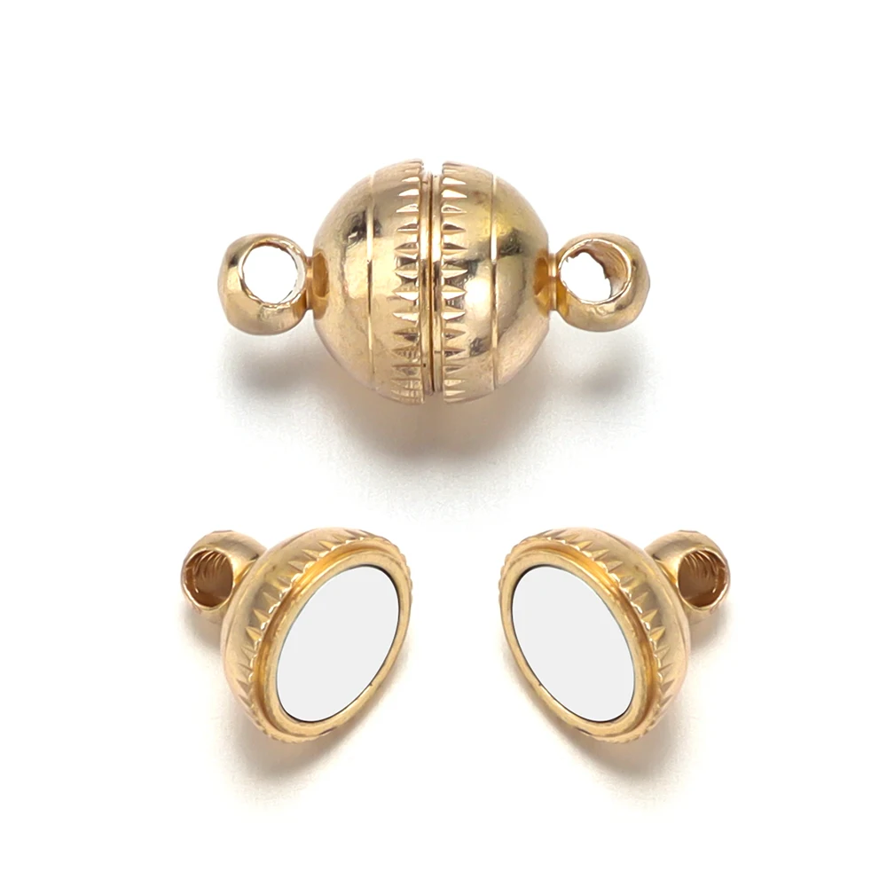 Magnetic Copper Clasps 5Sets Round Copper Clasps
