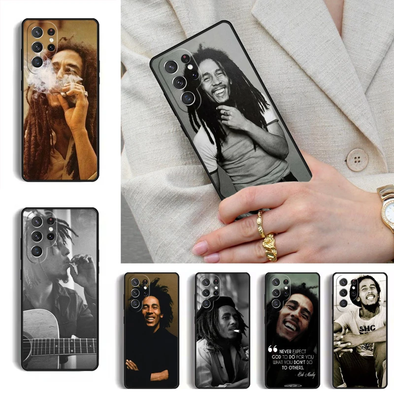 Reggae Singer Bob Marleys Phone Case for Samsung Galaxy S26 S25 Ultra S24 S23 S22 S21 Plus Note 10 Bumper Cover