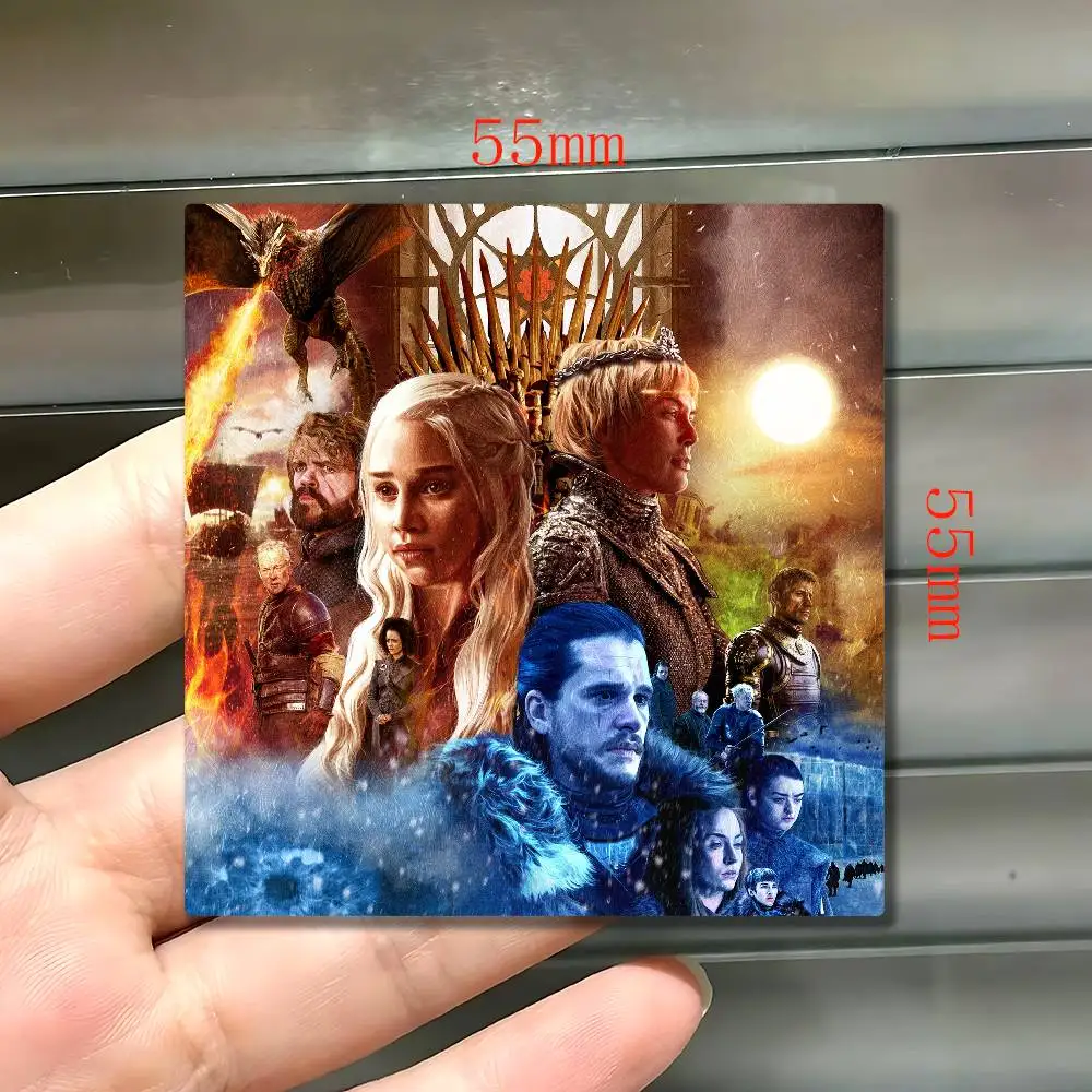 لعبة T-Thrones 1 قطعة مغناطيس الثلاجة شخصية المغناطيسي دائم البلاستيك مربع صورة سطح مغناطيس الثلاجة