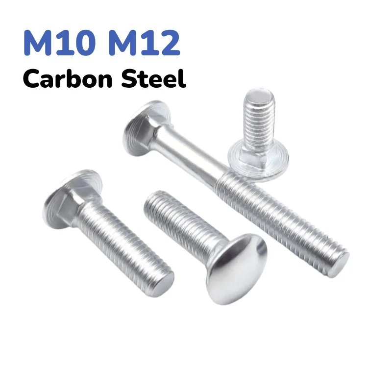 Galvanized Carbon Steel Round Head Square Neck Carriage Screw Big Flat Square Head Bolt M10 M12