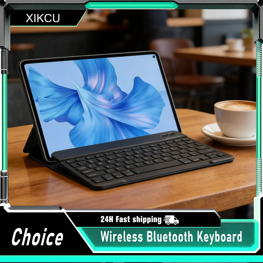 

Bluetooth-клавиатура для iPad 10-го поколения, iPad Pro 13, 12, 11, 10, 9, 8, 7 дюймов, iPad Air 13, iPad 11-го поколения, iPad Mini, планшетов Samsung, Xiaomi