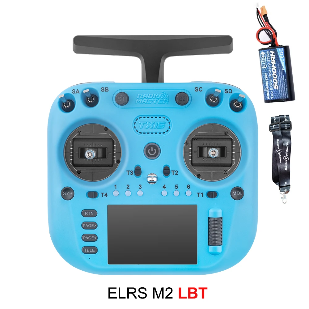 Radiomaster TX15 16ch 3.5inch IPS Touchscreen V5.0 Hall Gimbals Radio Controller ELRS FCC/LBT Built-in Gyro Microphone