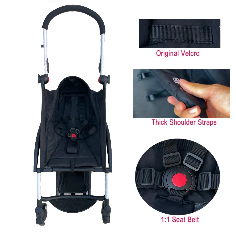 Baby Stroller Accessories Cushion Seat For Babyzen Stroller 175 Degrees Cloth Linen Original Material image 2
