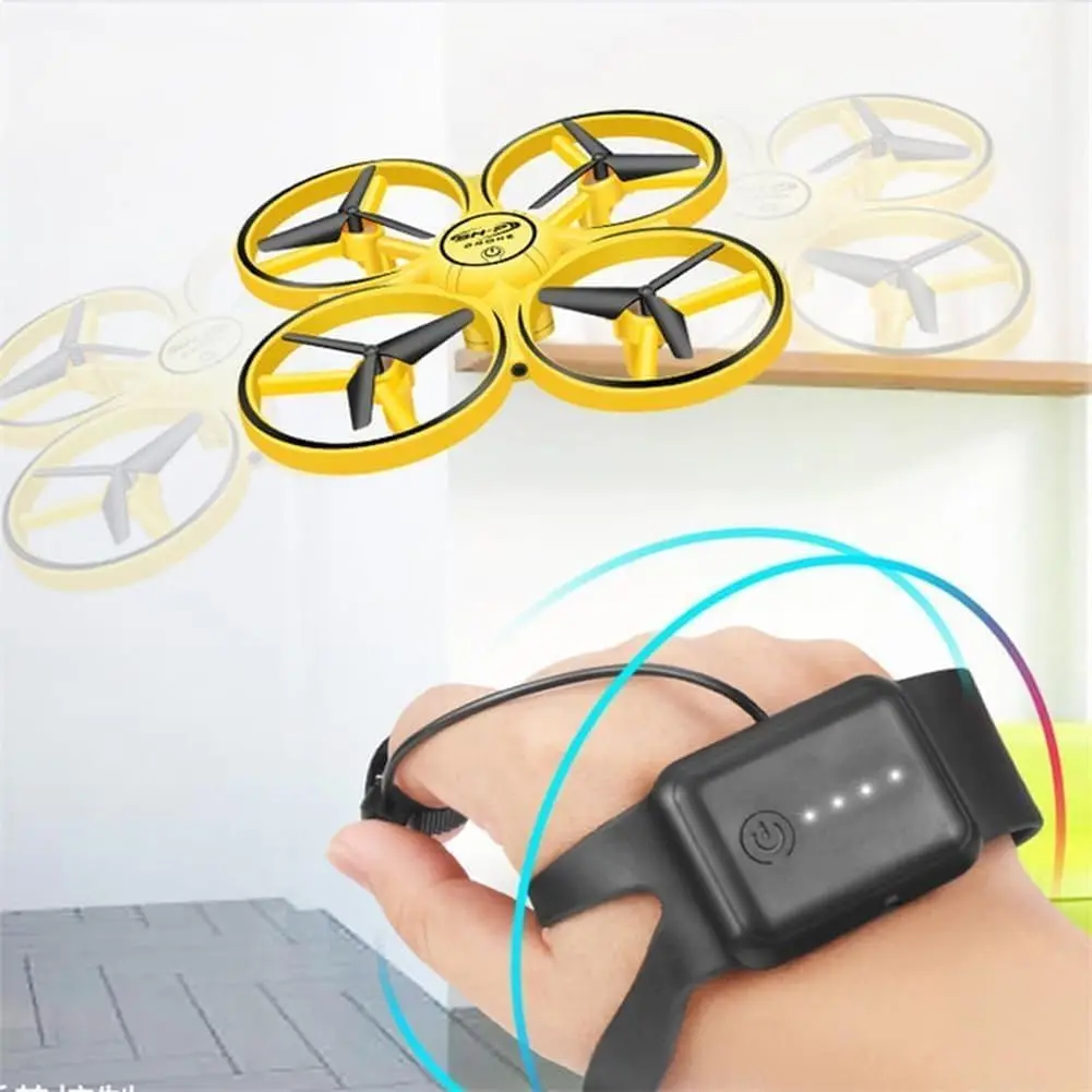 Watch Four Axis Induction Aircraft Intelligent Induction Remote Control Drone Gesture Suspended UFO