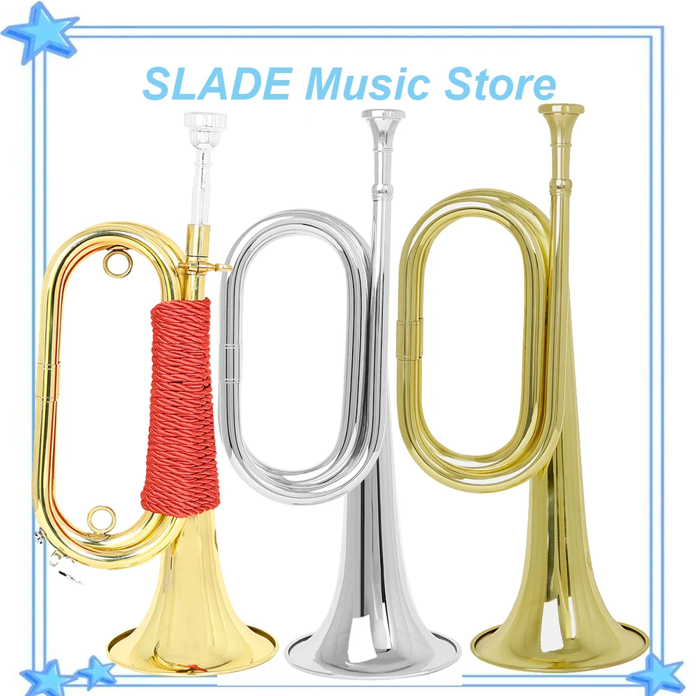 

Труба-сигнал Bugle Call Trumpet, премиум-класса, из латуни, военная, для кавалерии, Chong Fenghao, из чистой меди, профессиональный медный инструмент