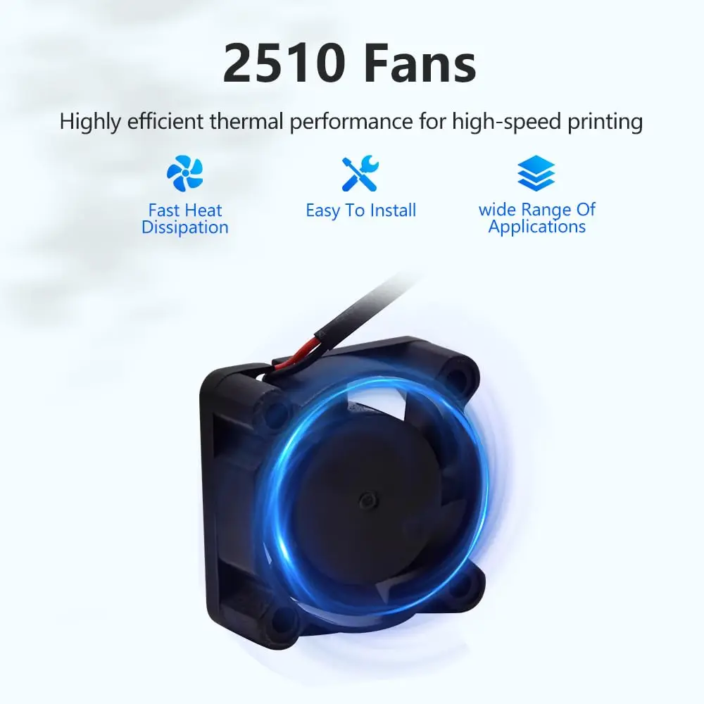 Creality Ender 3 V3 SE Extruder Fans, 2510 Axial Cooling Fan DC 24V for CR-10 SE/Ender 3 V3 KE/Ender 3 V3 SE 3D Printers Fans